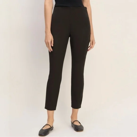 NWT Everlane The Bi-Stretch Side Zip Ankle Work Pant • Size 8 • Black - Picture 1 of 14